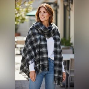 Steve Madden Plaid Blanket Scarf